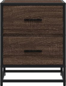 vidaXL Κομοδίνα Καφέ Δρυς 40x31x50 εκ. από Επεξεργασμένο Ξύλο