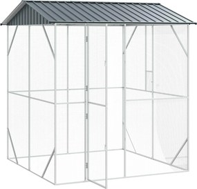 vidaXL Κλουβί Πουλιών Ανθρακί 215 x 208 x 247 εκ