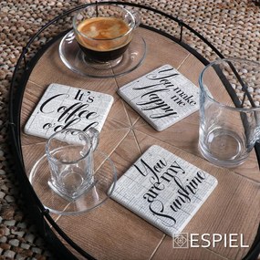 CARRE CUP AND SAUCER ESPRESSO TEMPERED 75CC P/2016 GB6.OB24. (smA) ΣΕΤ 6 τμχ - Espiel