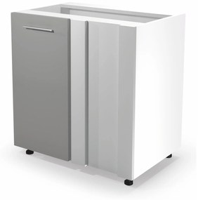 VENTO DN-100/82 corner lower cabinet, color: white / light grey DIOMMI V-UA-VENTO-DN-100/82-J.POPIEL