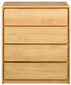 vidaXL Συρταριέρα SAUDA Χρώμα Δρυός 76,5x39x91 εκ. Μασίφ Ξύλο Πεύκου