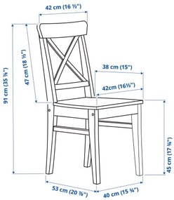 DANDERYD/INGOLF τραπέζι και 4 καρέκλες, 130 cm 495.442.36