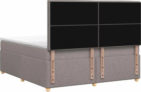 vidaXL Κρεβάτι box spring με στρώμα Taupe 140 x 200 cm Ύφασμα
