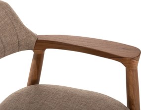 ΠΟΛΥΘΡΟΝΑ JAMES HM18259 TEAK WOOD ΜΕ ΣΑΜΠΑΝΙ ΥΦΑΣΜΑ 57x52x76Υεκ.