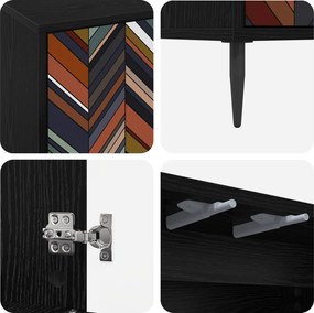 vidaXL Ντουλάπι TV OMMEN 102 x 33 x 51 εκ Μαύρη Δρυς