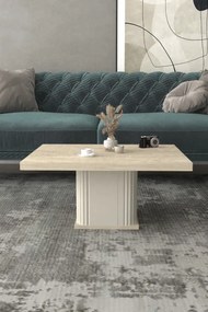 Stewehome Τραπέζι σαλονιού ορθογώνιο μοντέρνο Μπεζ 60x75 cm