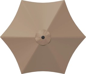 vidaXL Ομπρέλα Κήπου 300 x 300 cm Πολυεστέρας Ορθογώνιος Taupe