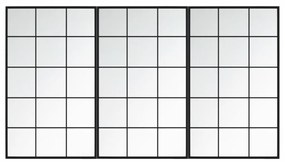 vidaXL Καθρέφτες Τοίχου 3 τεμ. Μαύροι 100 x 60 εκ. Μεταλλικοί