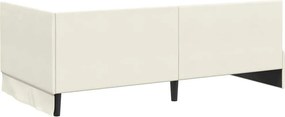 vidaXL Κρεβάτι Γωνίας Κρεμ 100 x 200 cm Βελούδο