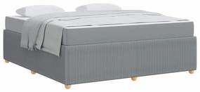 vidaXL Σκελετός Κρεβατιού Άλλο Ανοιχτό γκρι 180 x 200 cm ύφασμα