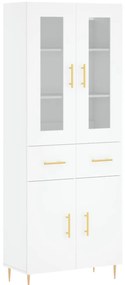 vidaXL Ντουλάπι Λευκό 69,5x34x180 εκ. από Επεξεργασμένο Ξύλο