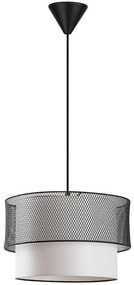 Φωτιστικό Οροφής Cake 390FLH1815 30x65cm E27 40W White-Black Opviq