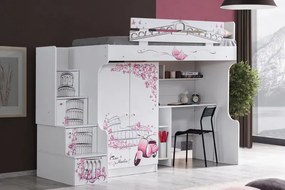 Stewehome Ντουλάπα με 2 πόρτες και γραφείο για κουκέτα