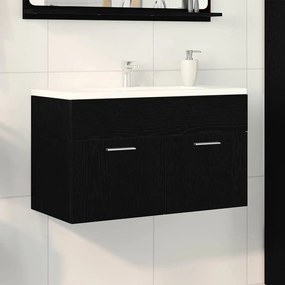 vidaXL Ντουλάπι μπάνιου  Μαύρη Δρύς 80x38,5x46 εκ, Επεξεργασμένο Ξύλο