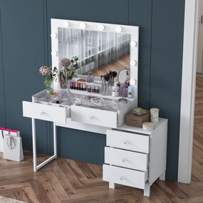 Τουαλέτα Μακιγιάζ Λευκό BUCO 120x40x141.8