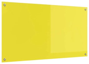 vidaXL Πίσω Πάνελ Κουζίνας Κίτρινο 110 x 60 x 0.6 εκ. σκληρυμένο γυαλί