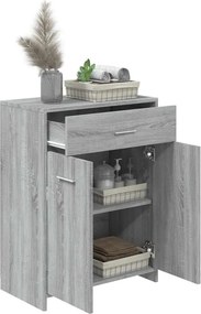 vidaXL Ντουλάπι Μπάνιου Γκρι Sonoma 60x33x80 εκ. Επεξεργασμένο Ξύλο