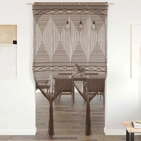 vidaXL Κουρτίνα Μακραμέ Taupe 140 x 240 εκ. Βαμβακερή