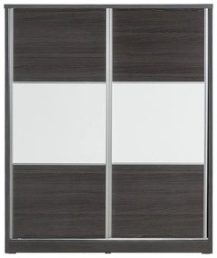 Wardrobe with 2 sliding doors Chase in wenge colour 152.5x56.5x185cm 152.5x56.5x185 εκ.