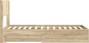 vidaXL Καλάθι με αποθήκη και κεφαλάρι Sonoma Δρυς 90 x 190 cm