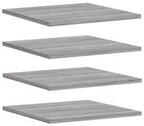 vidaXL Ράφια Τοίχου 4 τεμ. Γκρι Sonoma 40x50x1,5 εκ. Επεξεργ. Ξύλο