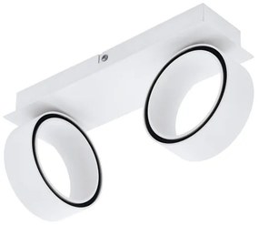 Σποτ Φωτιστικό Οροφής 2xLED 4,6W Λευκό Κινητό Albariza 39585 Eglo-39585-Λευκό 39585