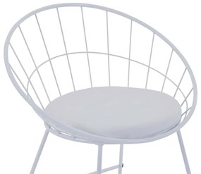 vidaXL Καρέκλες Μπαρ 2 τεμ. Λευκές από Συνθετικό Δέρμα