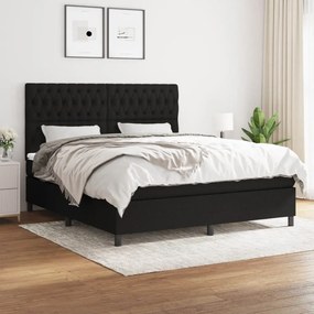 ΚΡΕΒΑΤΙ BOXSPRING ΜΕ ΣΤΡΩΜΑ ΜΑΥΡΟ 180X200 ΕΚ. ΥΦΑΣΜΑΤΙΝΟ 3142035