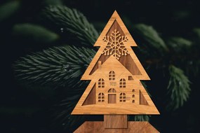 Σετ των 2 Intra απο ξύλο plywood 3mm-4mm πάχος - Στάση κοπής χριστουγεννιάτικου δέντρου με λέιζερ Δίασταση 20x20 cm INTRAFABR-107422404