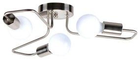 Φωτιστικό Οροφής-Πλαφονιέρα Shevy 77-8087 52x52x14 Nickel Homelighting Metal