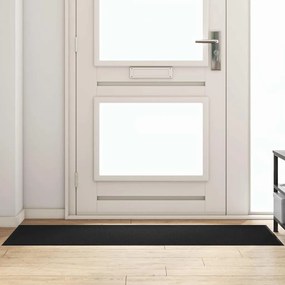 vidaXL Χαλάκι Εξώπορτας Μαύρο 60 x 180 cm 100% Πολυαμίδιο