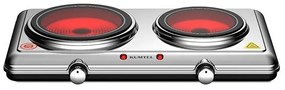 Κεραμική εστία διπλή KUMTEL HCD-1002 χρώμα ασημί 2100W HCD1002 Megapap-HCD1002-Ασημί HCD1002