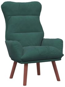 vidaXL Χαλαρωτική Πολυθρόνα Σκούρο πράσινο 69 x 74 x 93 εκ. Βελούδο