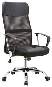 Καρέκλα Γραφείου BF2400 Pvc-Mesh Μαύρο 61x68x108/118cm