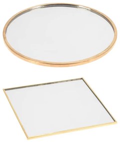 Διακοσμητικός δίσκος καθρέφτης με διαστάσεις 10x10cm, σε 2 επιλογές σχεδίου