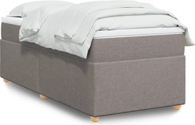 vidaXL Κρεβάτι Boxspring με Στρώμα Taupe 80x200 εκ. Υφασμάτινο