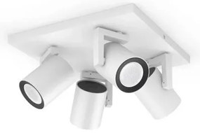 Έξυπνο Φωτιστικό Οροφής Σποτ Led 4xGU10 5,7W Κινητό RGBW Hue Argenta Philips Hue-915005762201-Λευκό 915005762201
