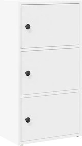 vidaXL Βιβλιοθήκη Λευκή 40x24x77 εκ. από Επεξεργασμένο Ξύλο