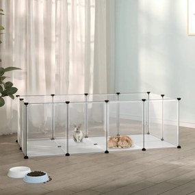 vidaXL Κλουβί Μικρών Ζώων Διαφανές 144x74x46,5 εκ Πολυπροπυλ. &amp; Ατσάλι