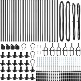 vidaXL Στύλος Περιφράξεων 26 pcs Γκρι 3,2 x 3,2 x 70 εκ