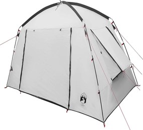 vidaXL Καταφύγιο Τέντας Λευκό Μαύρο 210 x 210 x 138 εκ Πολυεστέρας