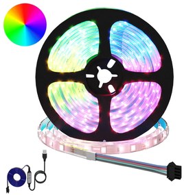 vidaXL Λωρίδα LED 2 pcs Μαύρο και Διαφανές 5100 χιλ