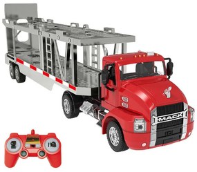Remote-controlled truck 1:26 Double Eagle (red) (Car Transporter) E583-003