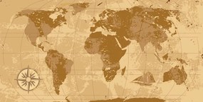 Εικόνα ρουστίκ παγκόσμιου χάρτη - 100x50