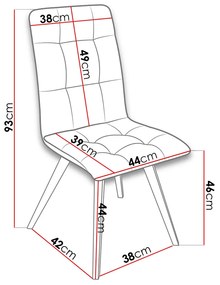 Καρέκλα Septic K33 BK-Gkri