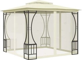 vidaXL Κιόσκι με Δίχτυα Κρεμ 300 x 300 x 265 εκ.