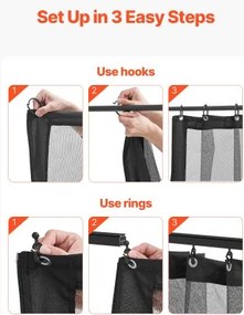 VEVOR Replacement Mesh Gazebo Netting Screen for 10x10x 6.5 ft Patio, Net Only