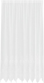 vidaXL Κουρτίνα Δαντέλας με κουρτίνες Λευκό 245 x 200 cm Πολυεστέρας
