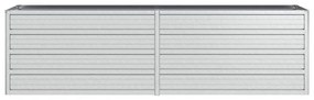 vidaXL Ζαρντινιέρα Υπερυψωμένη Ασημί 160x40x45 εκ. Γαλβανισμ. Χάλυβας