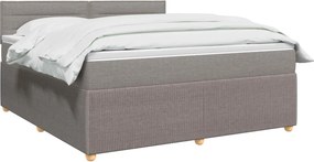 vidaXL Κρεβάτι box spring με στρώμα Taupe 140 x 200 cm Ύφασμα